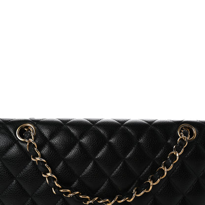 Chanel Caviar Quilted Medium Double Flap Black 8 of 10