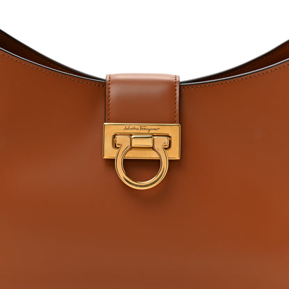 Salvatore Ferragamo Calfskin Trifolio Shoulder Bag Siena Tan 8 of 10