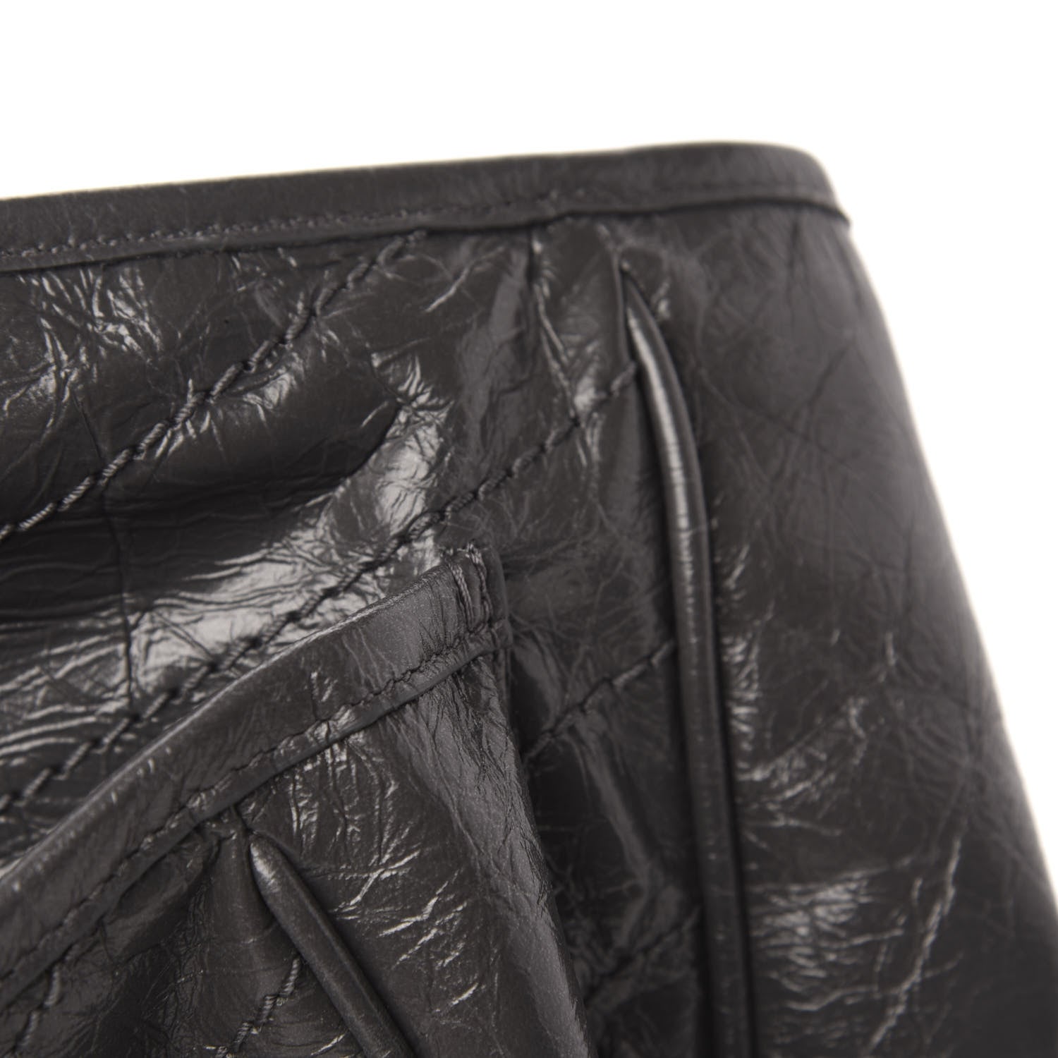Saint Laurent Crinkled Calfskin Matelasse Monogram Medium Niki Chain Satchel Storm 14 of 14