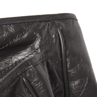 Saint Laurent Crinkled Calfskin Matelasse Monogram Medium Niki Chain Satchel Storm 14 of 14