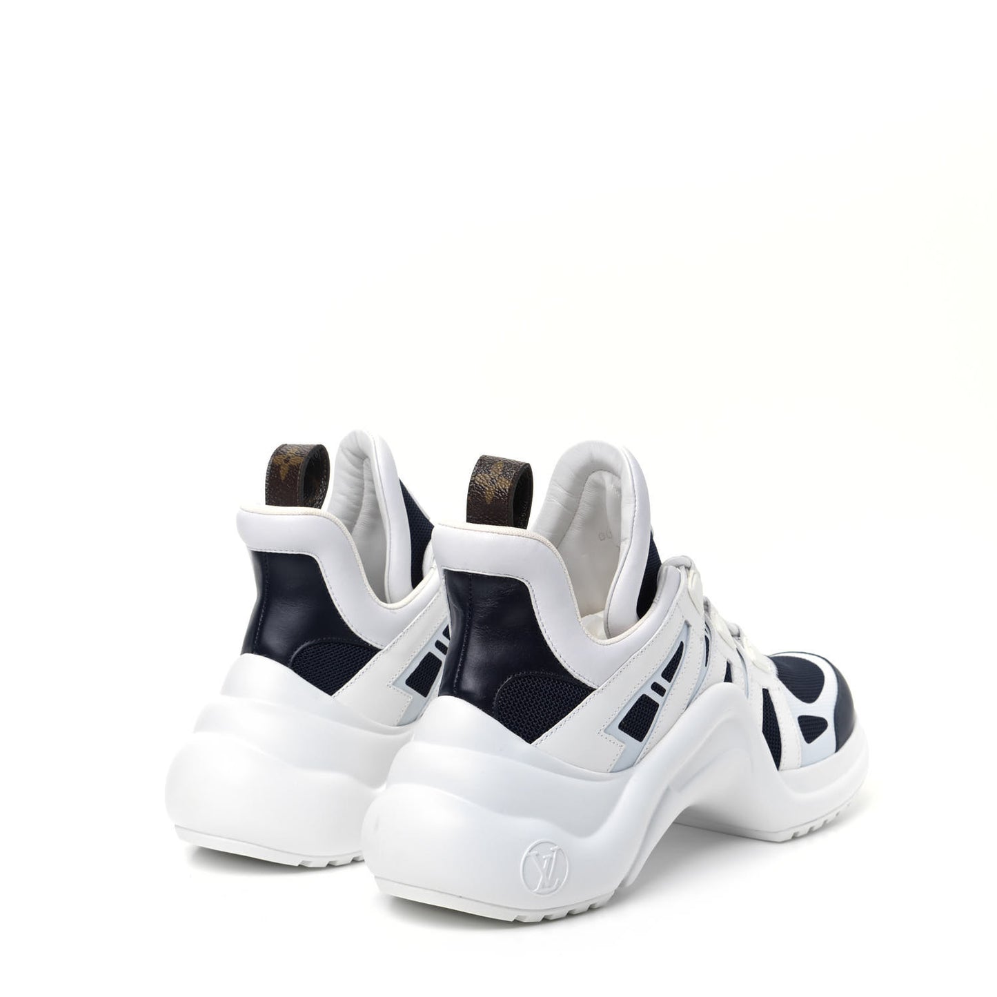 Calfskin Technical Nylon LV Archlight Sneakers 41 Marine