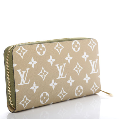 Louis Vuitton Monogram Giant Zippy Wallet Kaki White 3 of 8