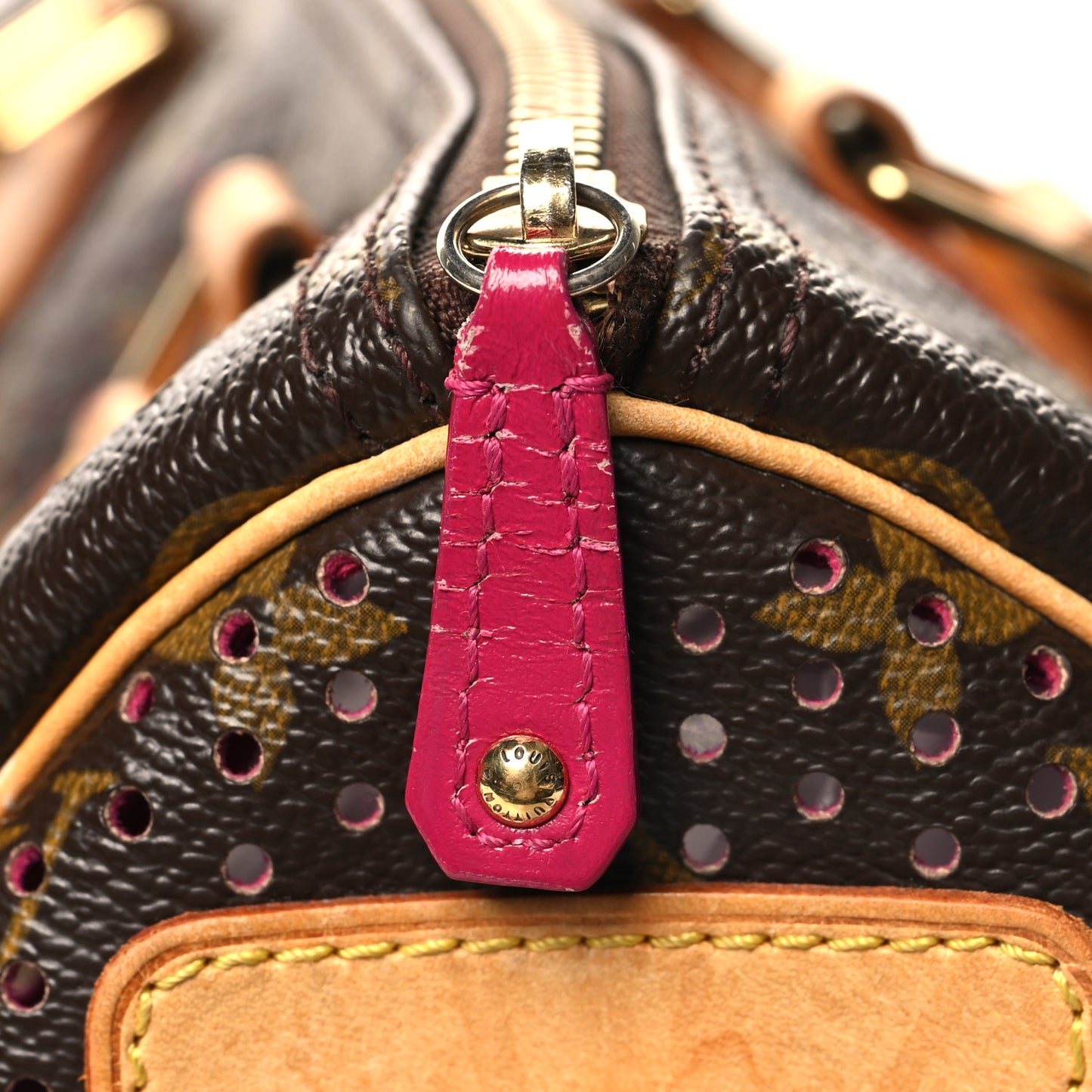 Monogram Perforated Speedy 30 Fuchsia