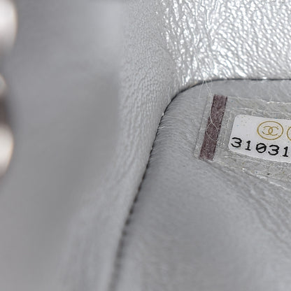 Chanel Metallic Lambskin Quilted Mini Rectangular Flap Silver 9 of 9