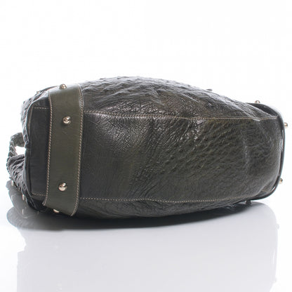 Gucci Ostrich Medium Pelham Tote Green 4 of 8