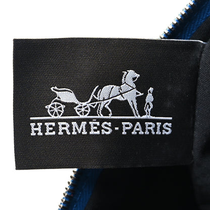 Hermes Cotton Twill Silk Mini Palmyre Case Blue Multicolor 6 of 10