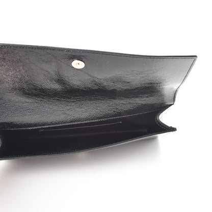 Saint Laurent Textured Patent Monogram Small Belle De Jour Clutch Black 5 of 7