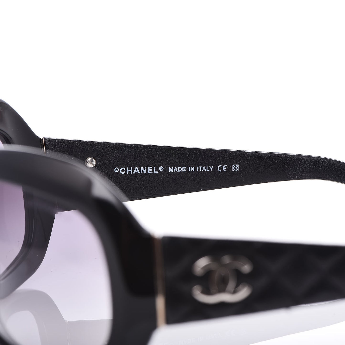 Lambskin Quilted CC Sunglasses 5116-Q Black