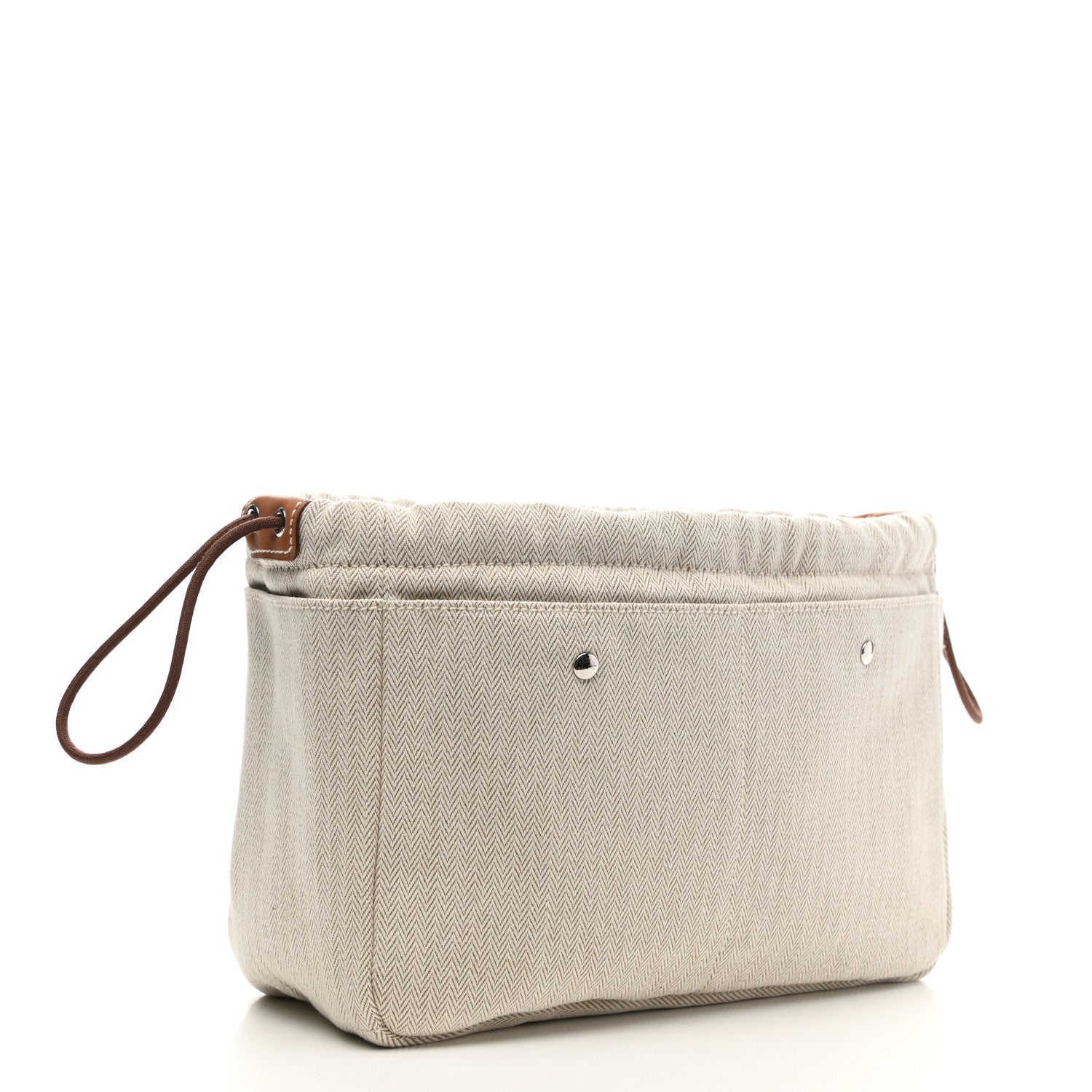 Hermes Canvas Barenia Fourbi 25 MM Pouch Naturel Fauve 3 of 9