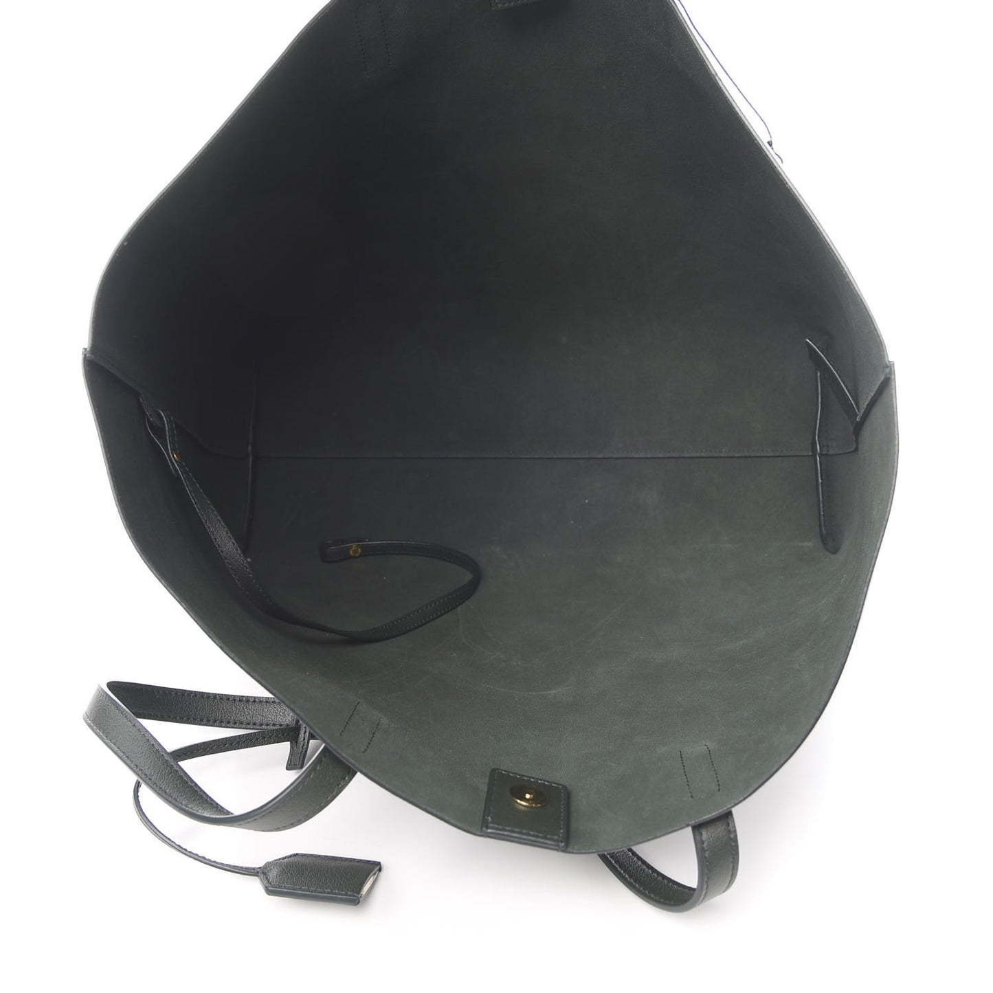 Calfskin Large Shopping Tote Dark Green