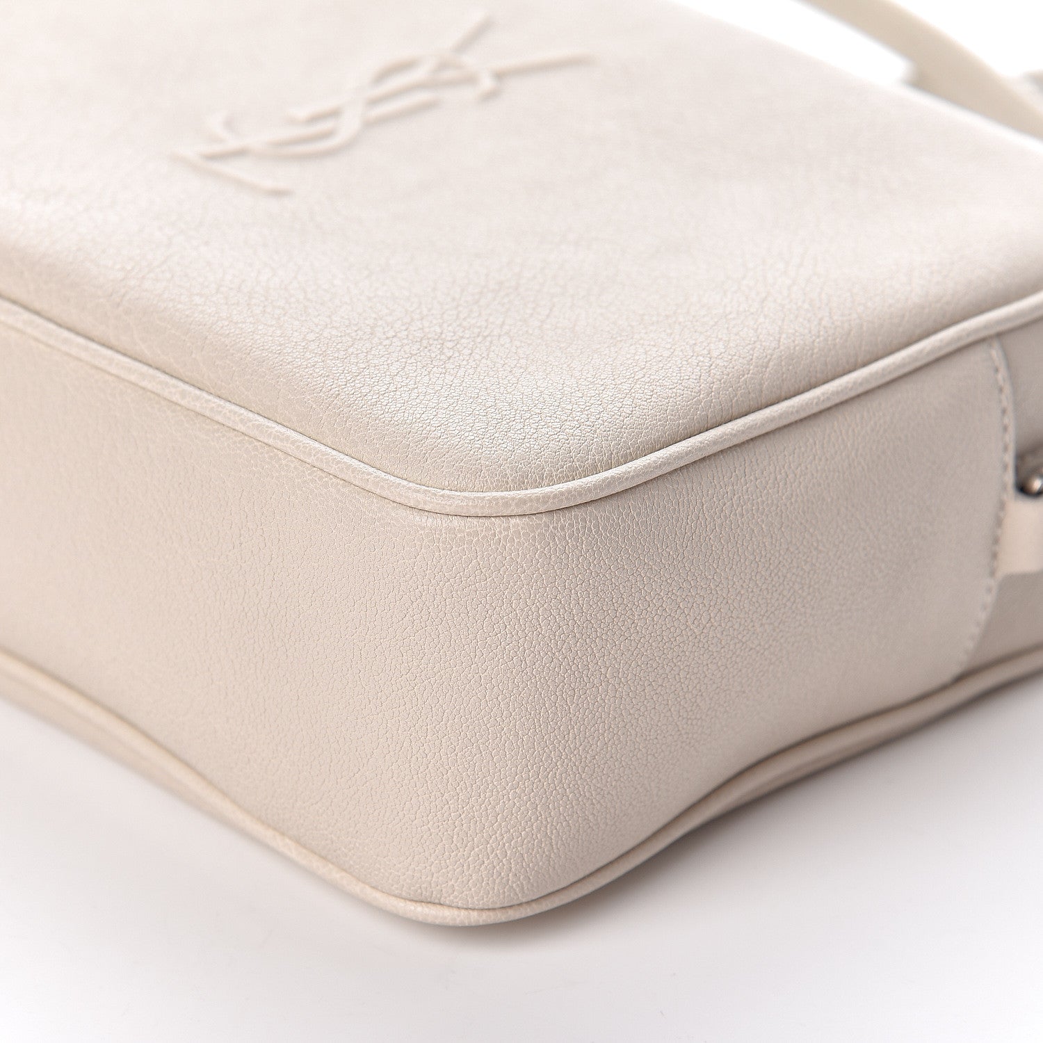 Saint Laurent Lambskin Monogram Small Lou Camera Bag Icy White 9 of 9