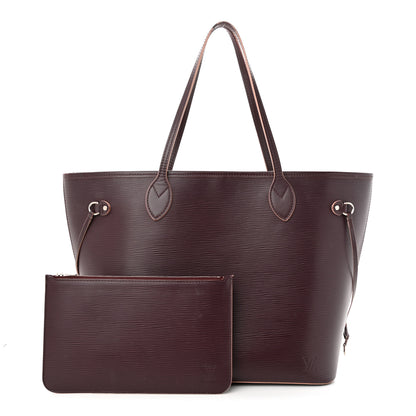 Louis Vuitton Epi Neverfull MM Prune Rose Poudre 1 of 18
