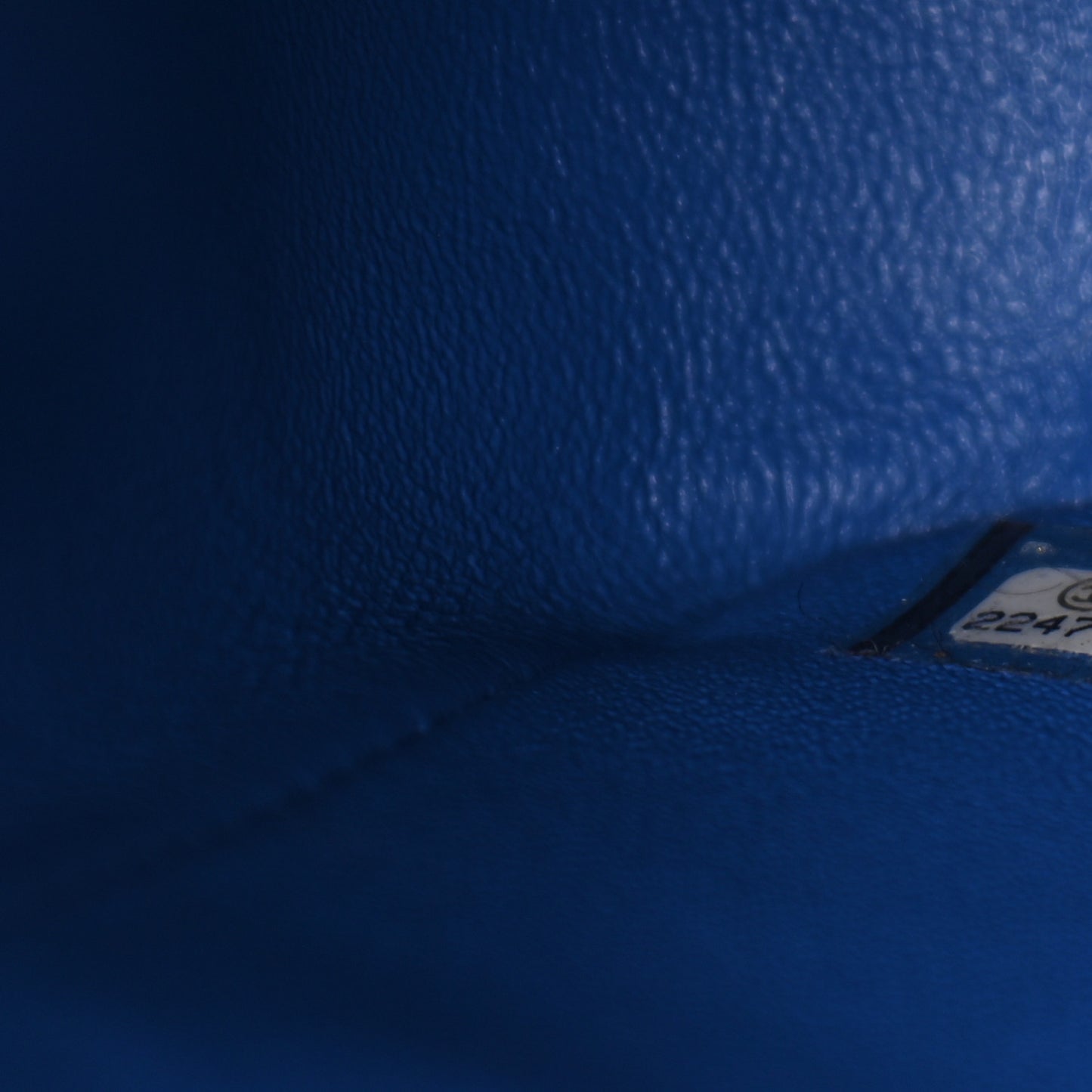 Caviar Chevron Quilted Jumbo Double Flap Blue