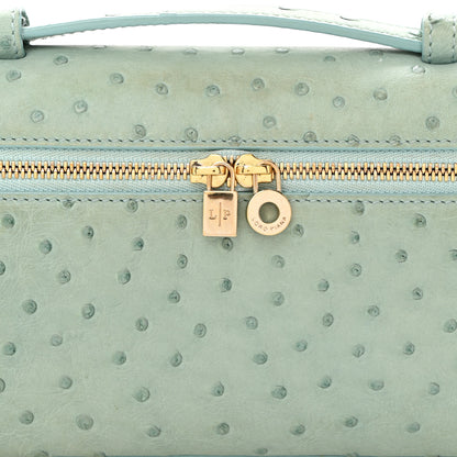 Loro Piana Ostrich L19 Extra Pocket Pouch Light Blue 7 of 9