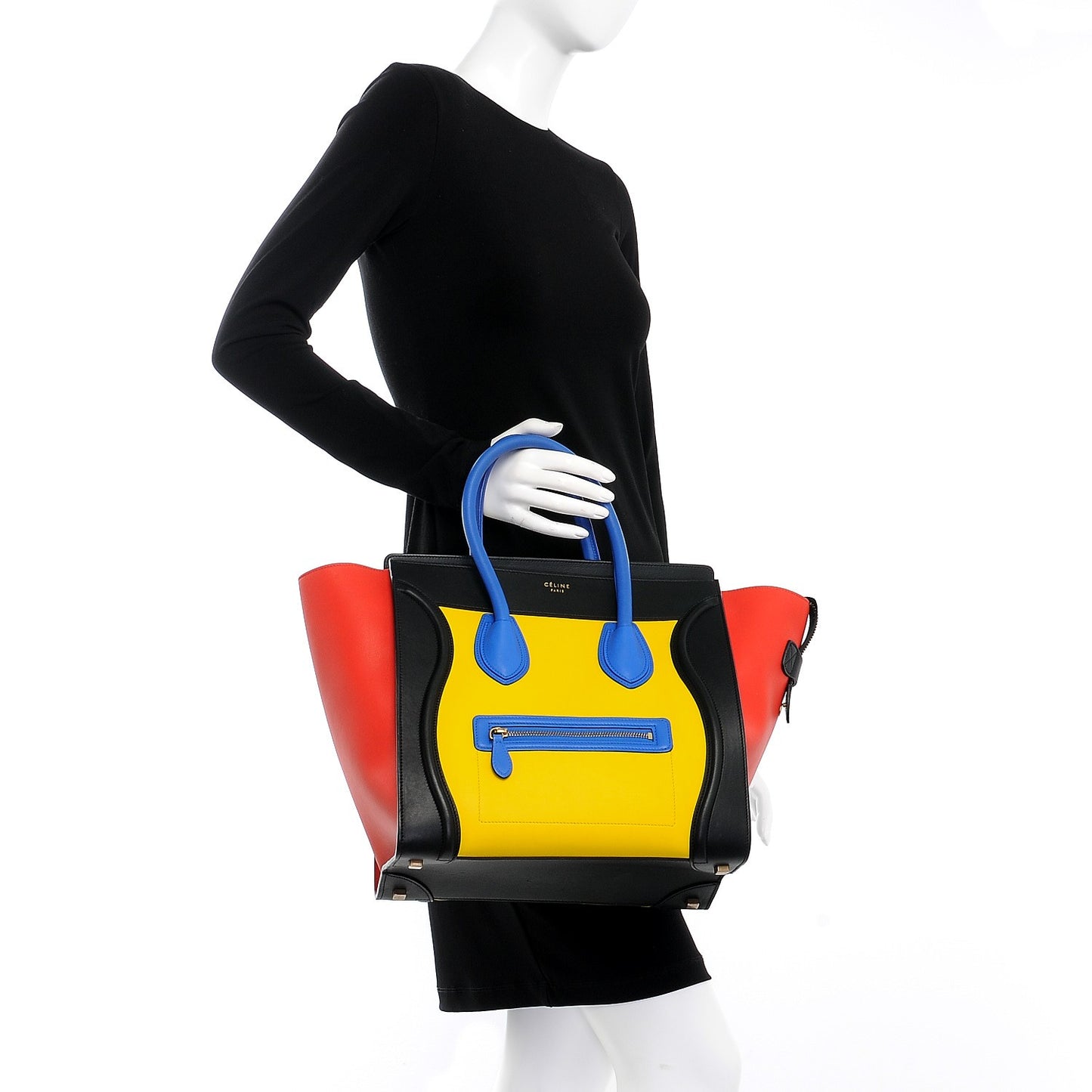 Smooth Calfskin Mini Tri-Color Luggage Sunflower