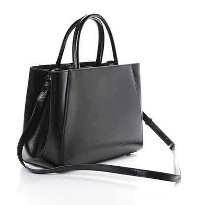 Fendi Patent Vitello Elite Petite 2Jours Tote Black 2 of 7