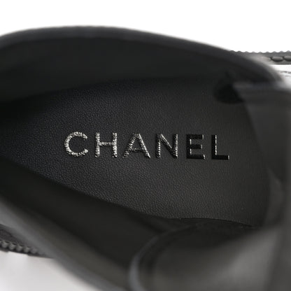 Chanel Calfskin CC Lace Up Combat Boots 37 Gray 8 of 10