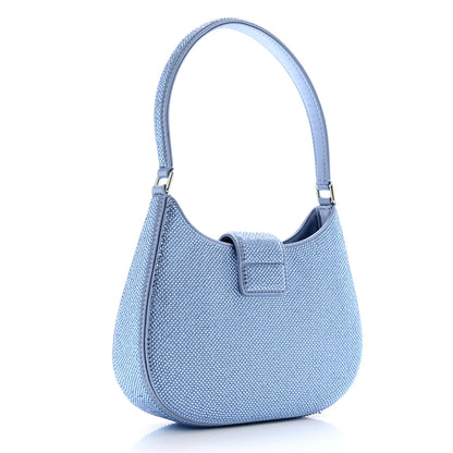 Alexander Wang Calfskin Satin Crystal Embellished Small Legacy Glitter Hobo Oxford 3 of 10