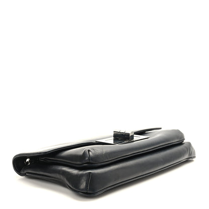 Chanel Lambskin Mademoiselle Lock Flap Pochette Black 4 of 10