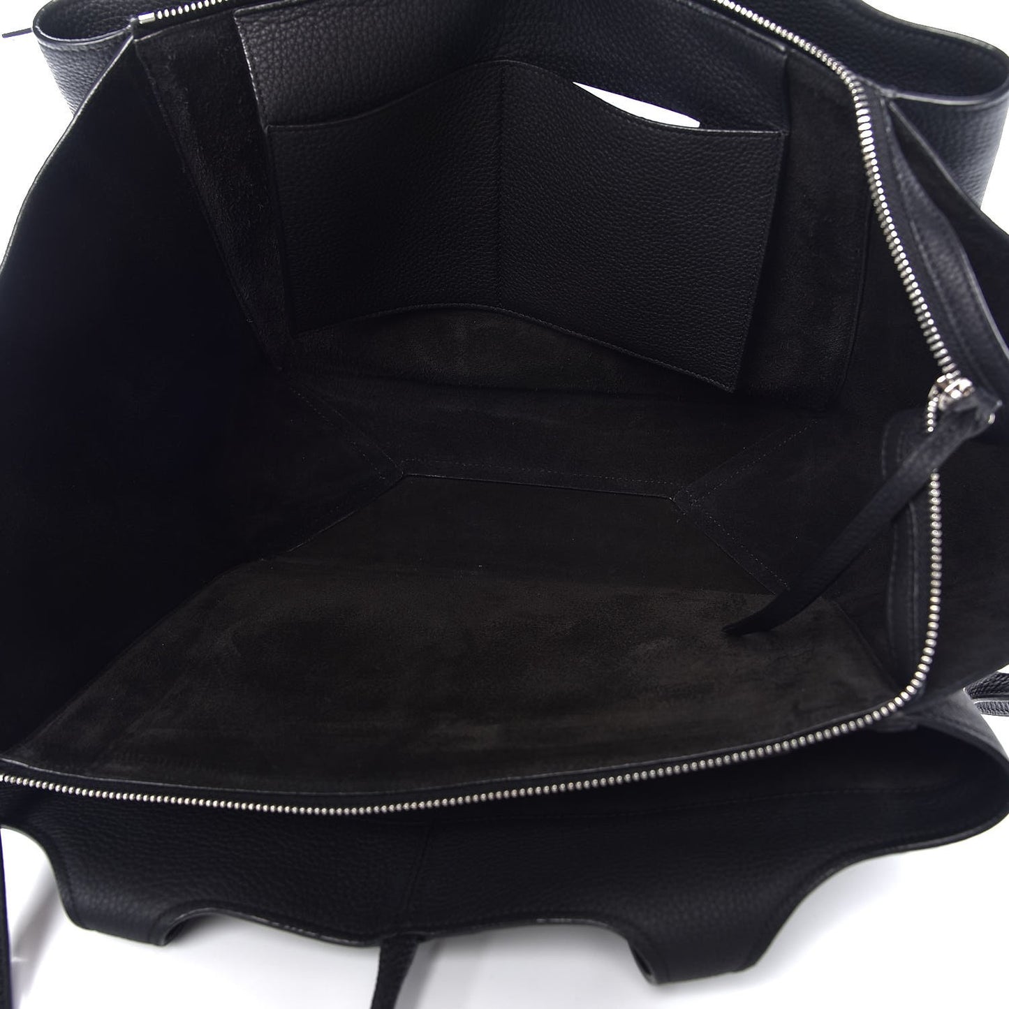 Baby Grained Calfskin Medium Tri-Fold Bag Black