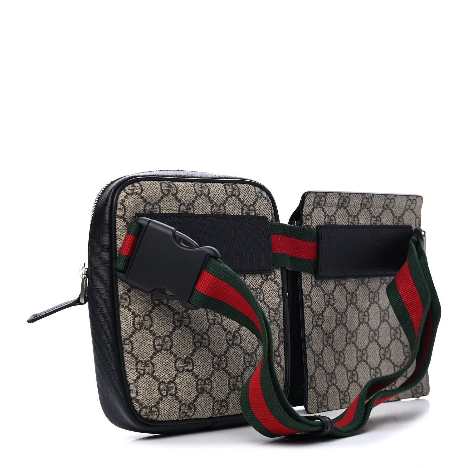 Gucci GG Supreme Monogram Web Belt Bag Black 2 of 6