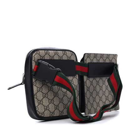 Gucci GG Supreme Monogram Web Belt Bag Black 2 of 6
