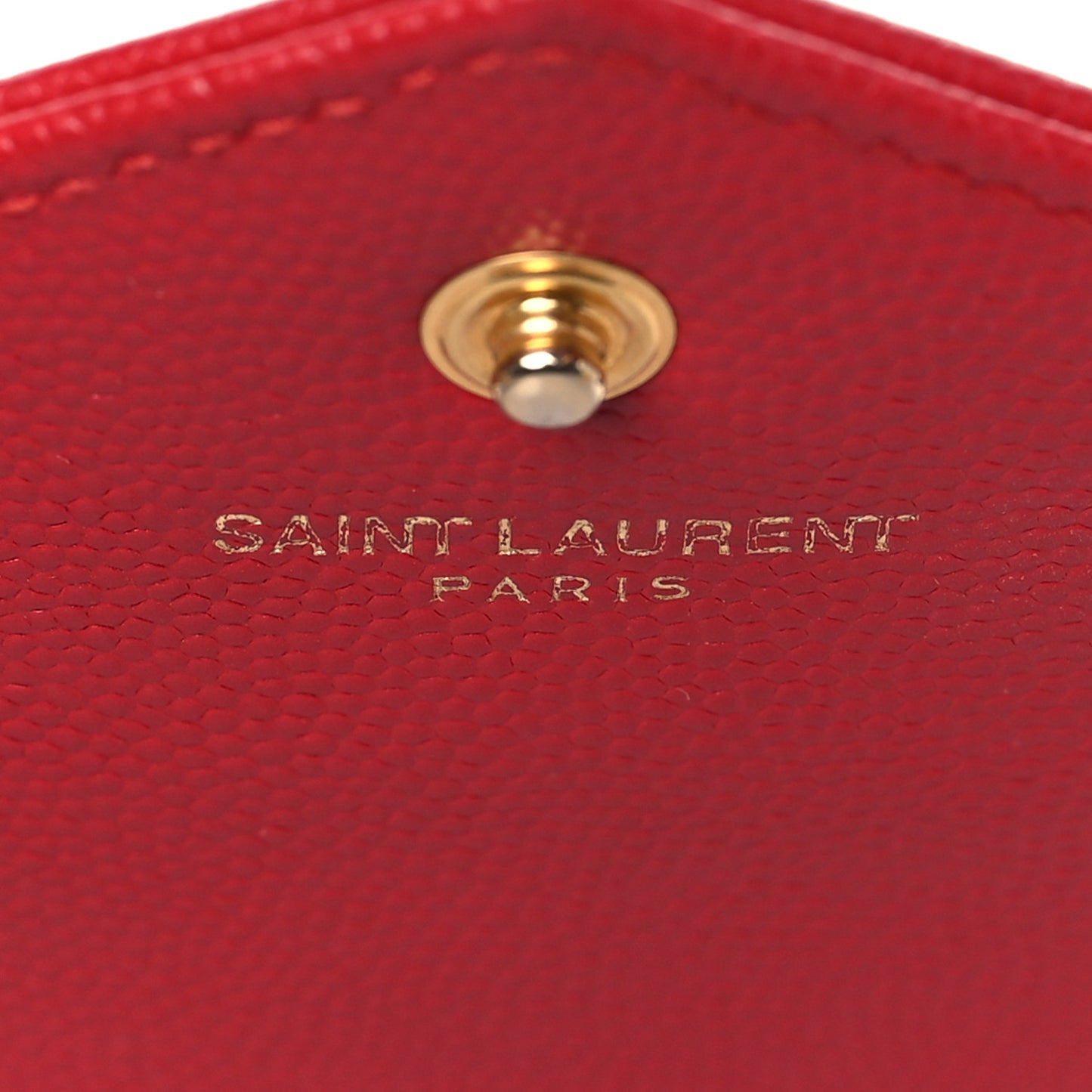 Grain De Poudre Matelasse Chevron Monogram Chain Wallet Rouge Eros