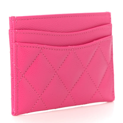Chanel Caviar Quilted Card Holder Pink 3 of 12
