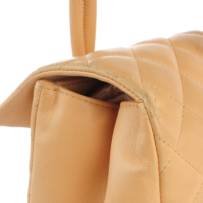 Chanel Calfskin Quilted Large Cambon Flap Beige Black 18 of 21