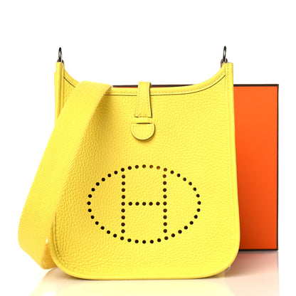 Hermes Taurillon Clemence Evelyne TPM Lime 10 of 10