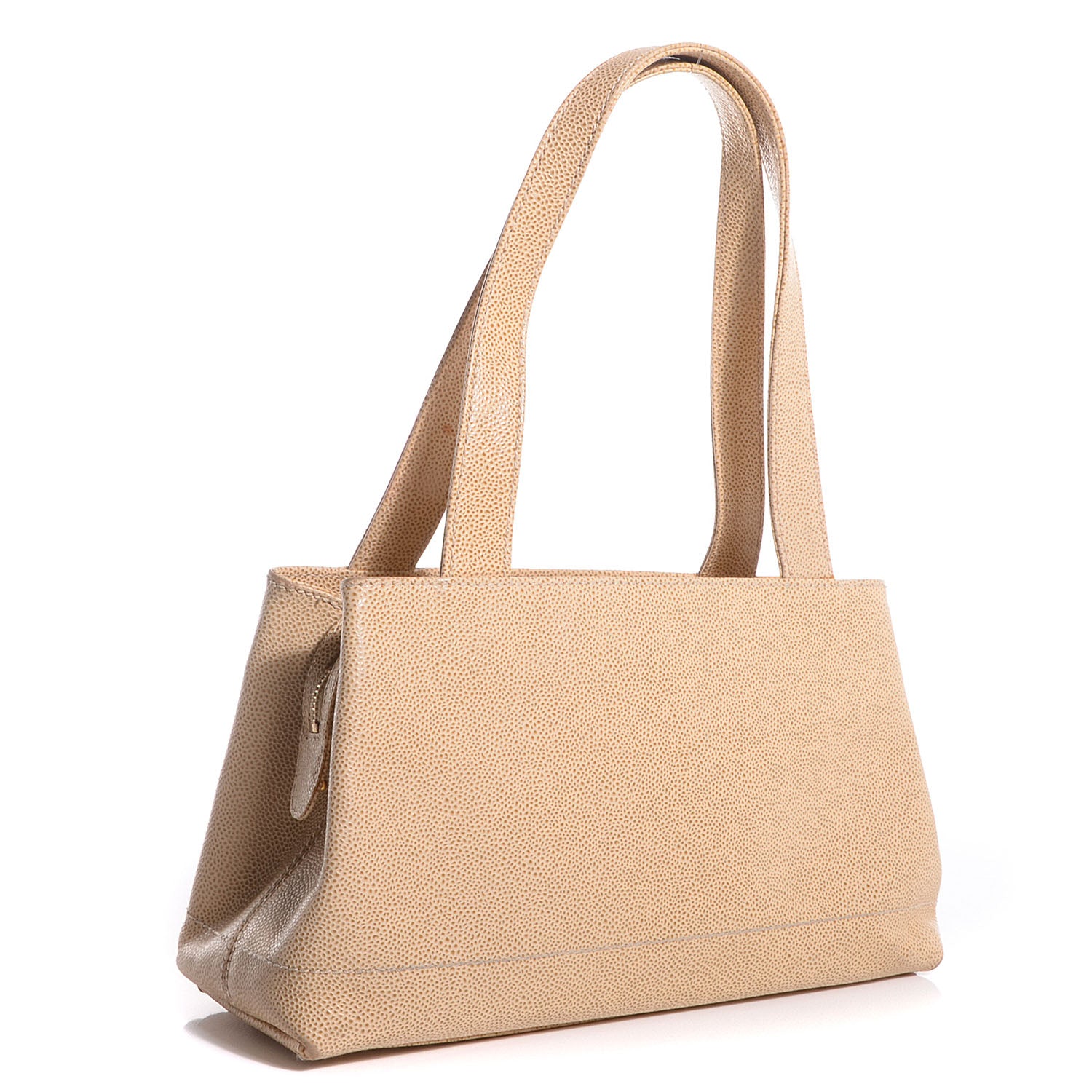 Chanel Caviar CC Shoulder Bag Beige 3 of 7
