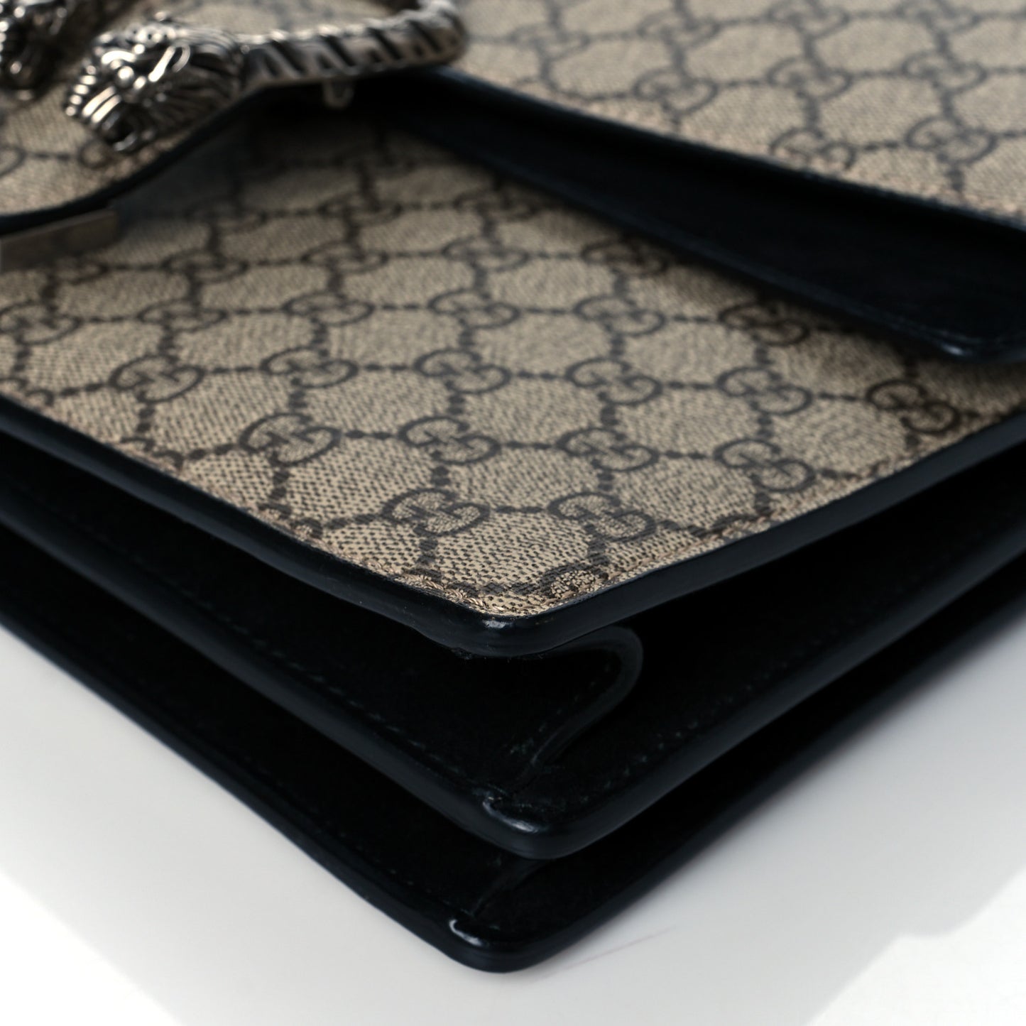 GG Supreme Monogram Medium Dionysus Shoulder Bag Black
