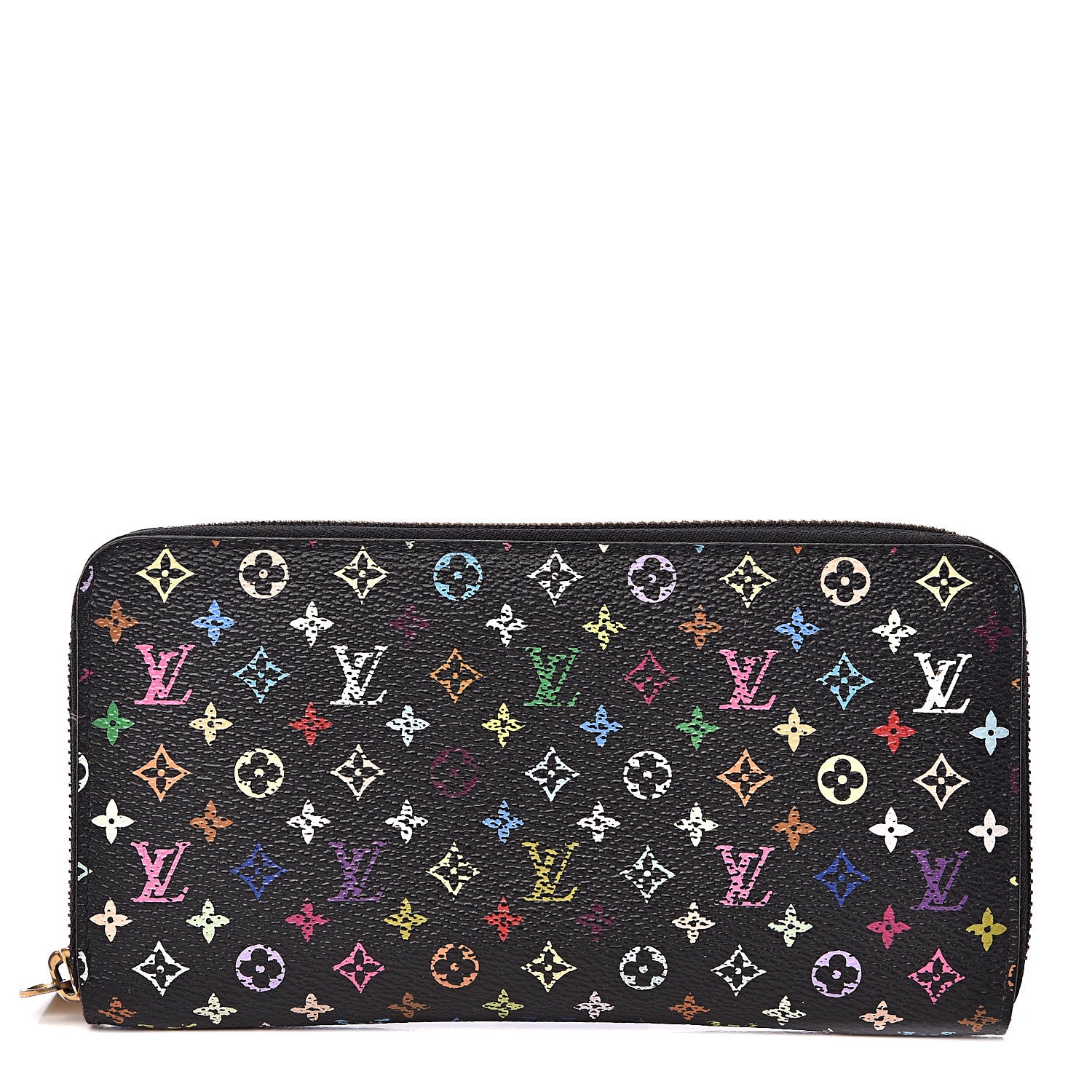Louis Vuitton Monogram Multicolor Zippy Wallet Black Grenade 1 of 14