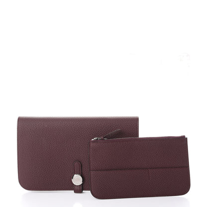 Hermes Togo Dogon Duo Wallet Bordeaux 3 of 12