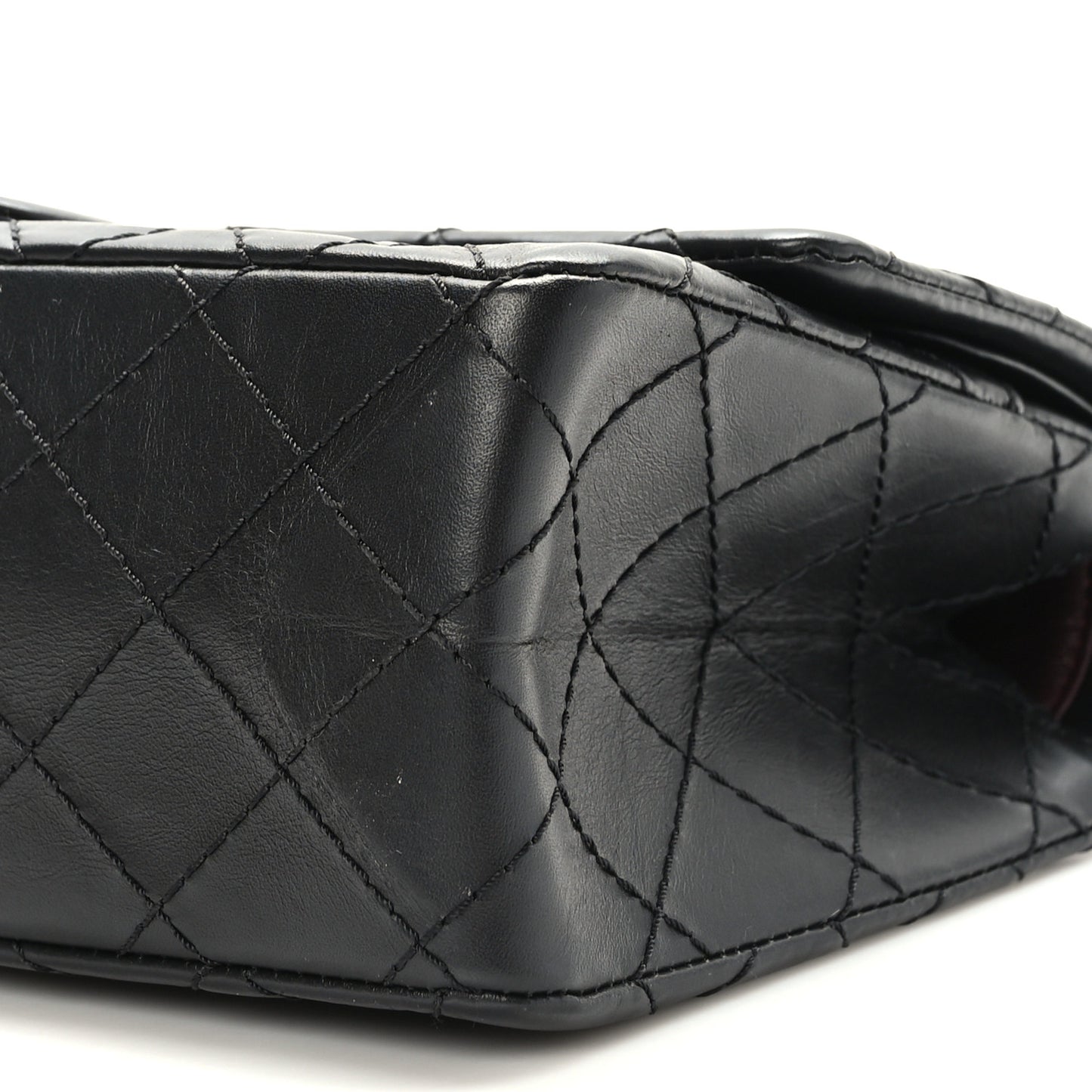 Aged Calfskin Quilted 2.55 Reissue 225 Flap Black