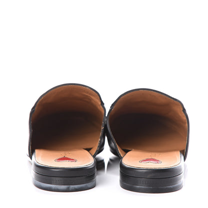 Gucci Calfskin Flower Embroidered Princetown Slippers 40 Black 7 of 11