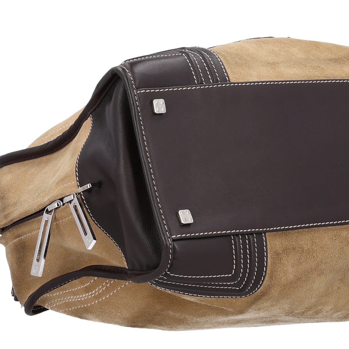 Loewe Suede Calfskin Amazona 36  Gold Brown 9 of 10
