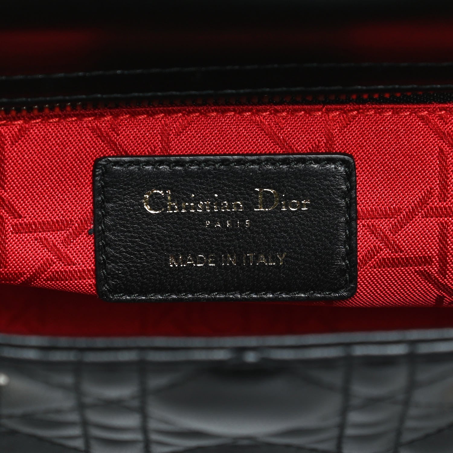 Christian Dior Lambskin Cannage Small Lucky Badges My Lady Dior Black 10 of 11