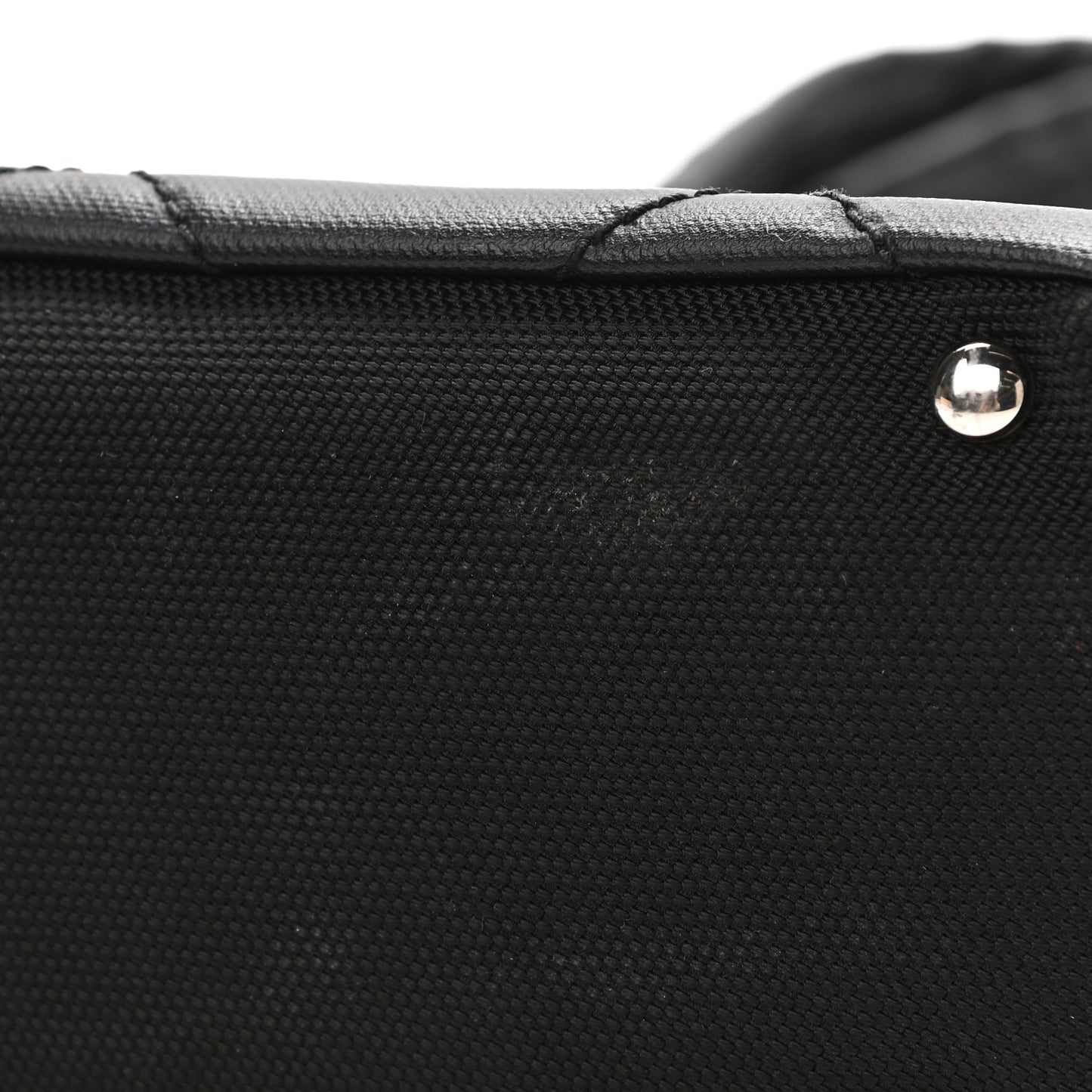 Coated Canvas Quilted Small Paris Biarritz Tote Black