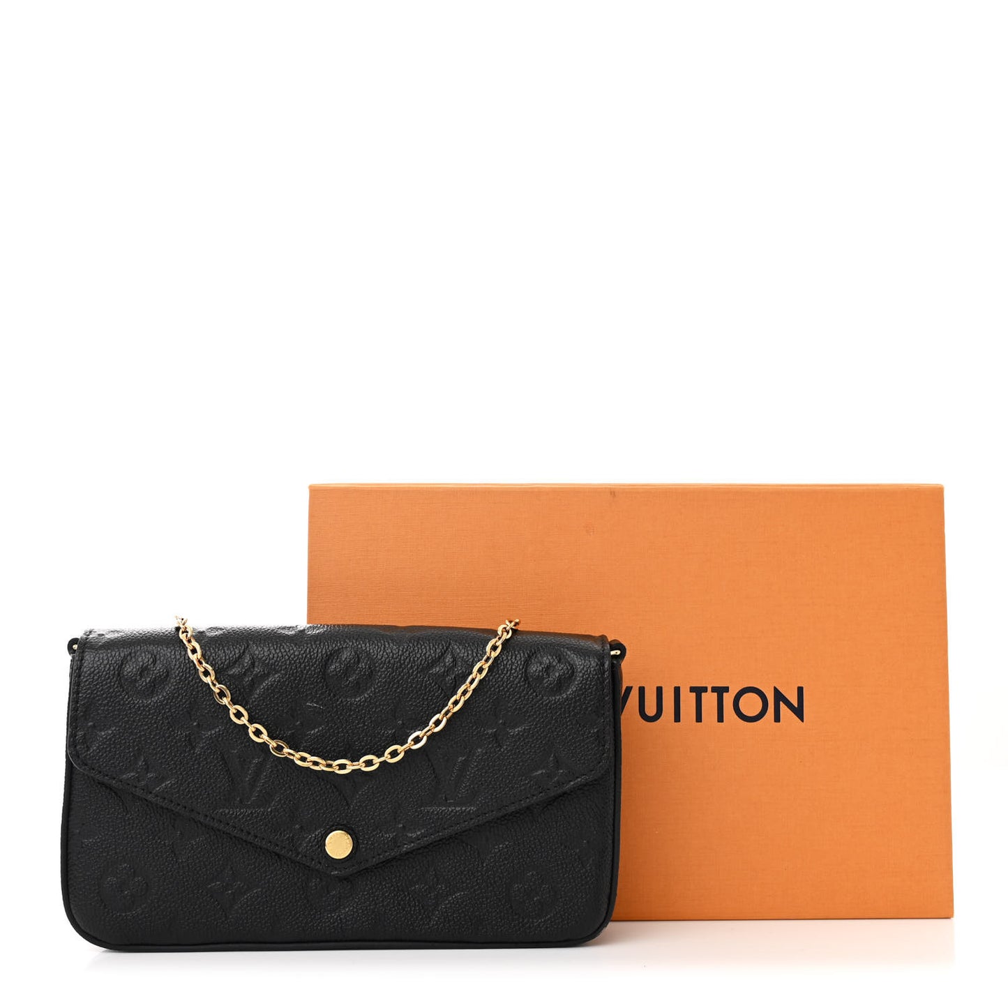 Empreinte Pochette Felicie Chain Wallet Black