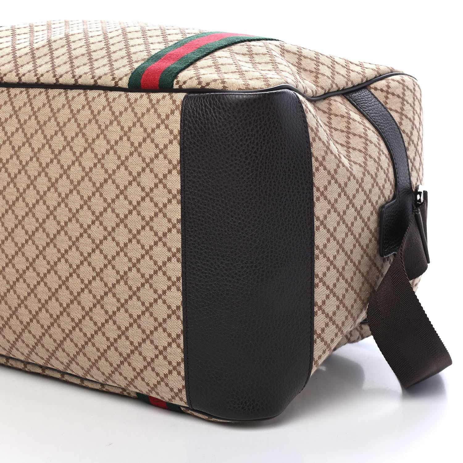 Gucci Diamante Large Web Carry On Duffle Bag Brown 9 of 9
