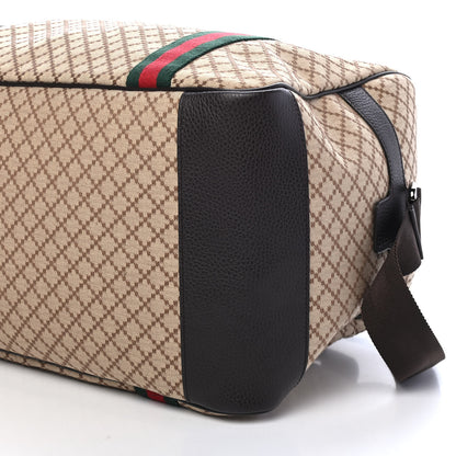 Gucci Diamante Large Web Carry On Duffle Bag Brown 9 of 9