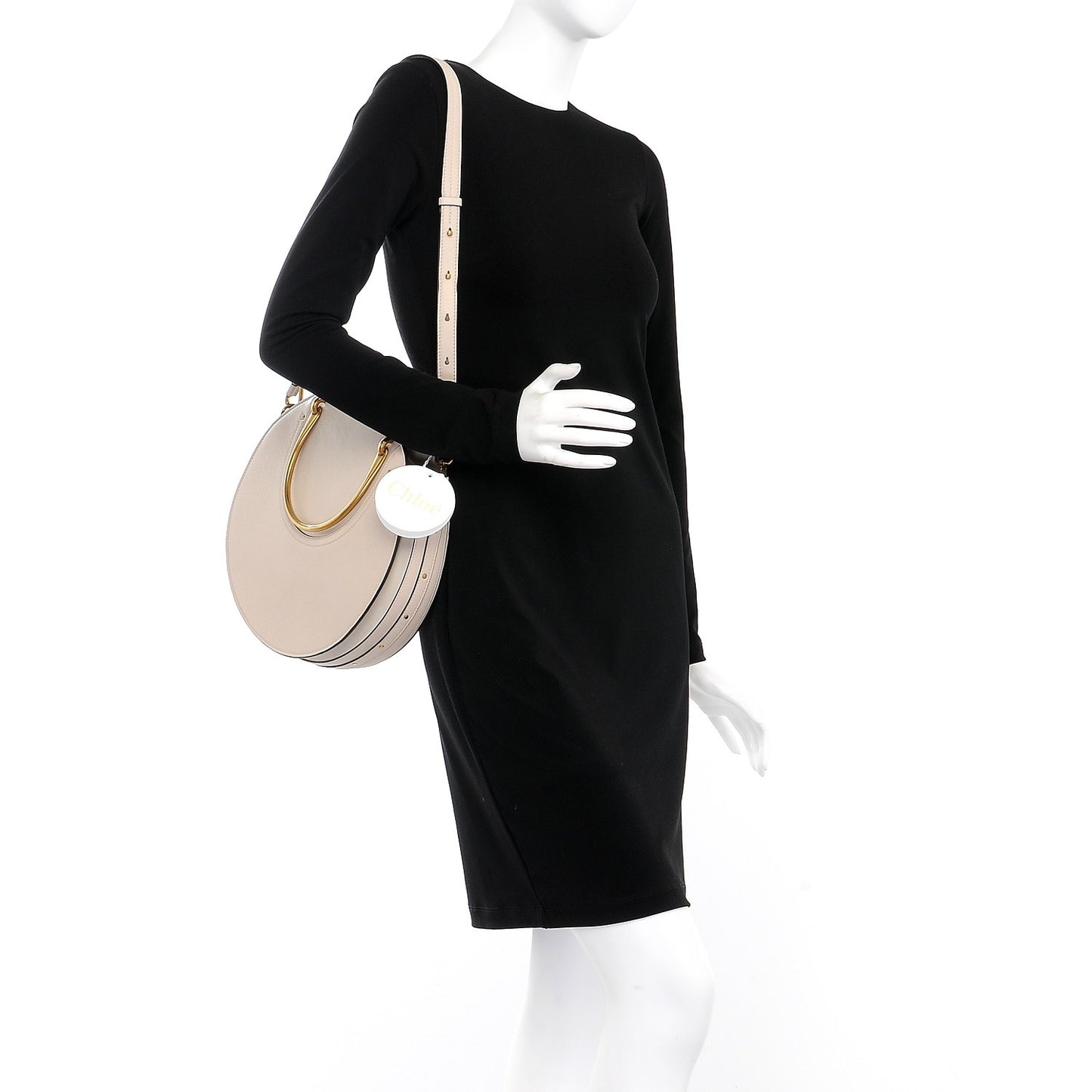 Goatskin Suede Medium Pixie Bag Abstract White