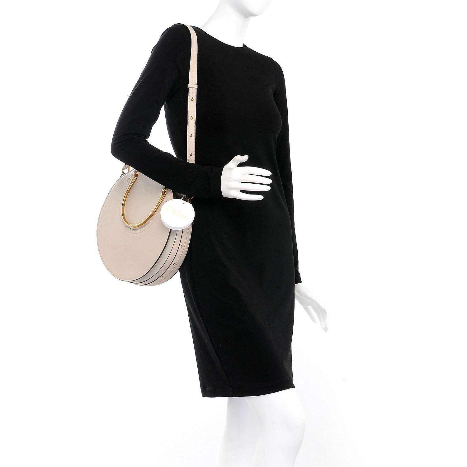 Chloe Goatskin Suede Medium Pixie Bag Abstract White 2 of 8