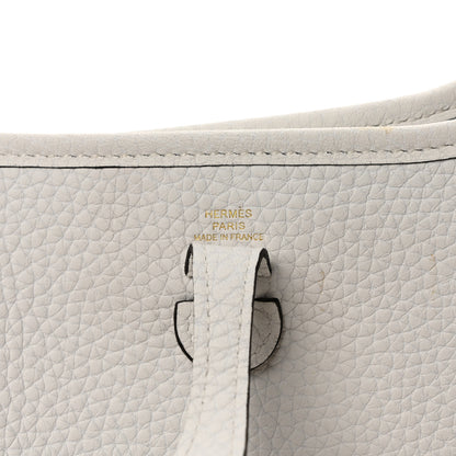 Hermes Taurillon Clemence Amazone Evelyne TPM New White 6 of 9