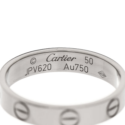 Cartier 18K White Gold 3.5mm LOVE Wedding Band Ring 50 5.25 4 of 4