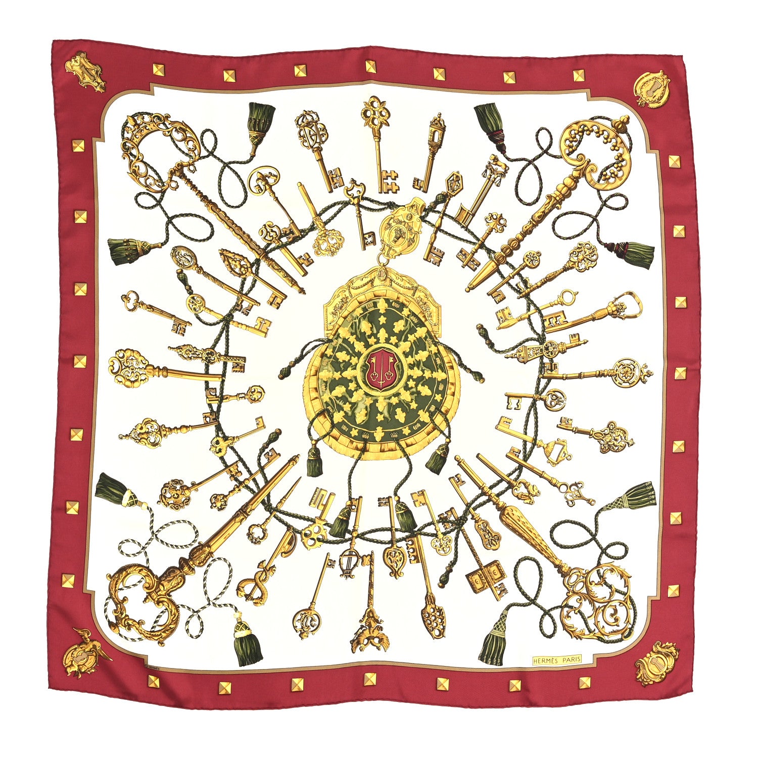 Hermes Silk Keys Les Cles Scarf 90 1 of 3