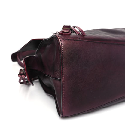 Balenciaga Used Calfskin Rust Hardware Neo Classic City Burgundy 8 of 17