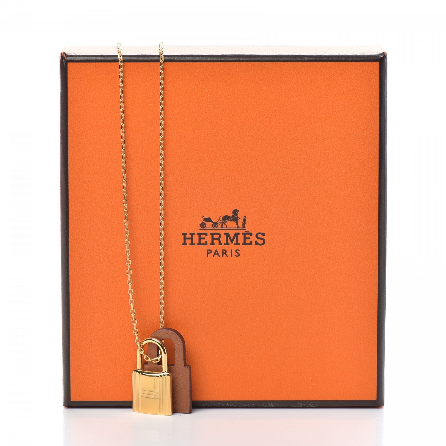 Hermes Swift Small O'Kelly Pendant Necklace Gold 7 of 7