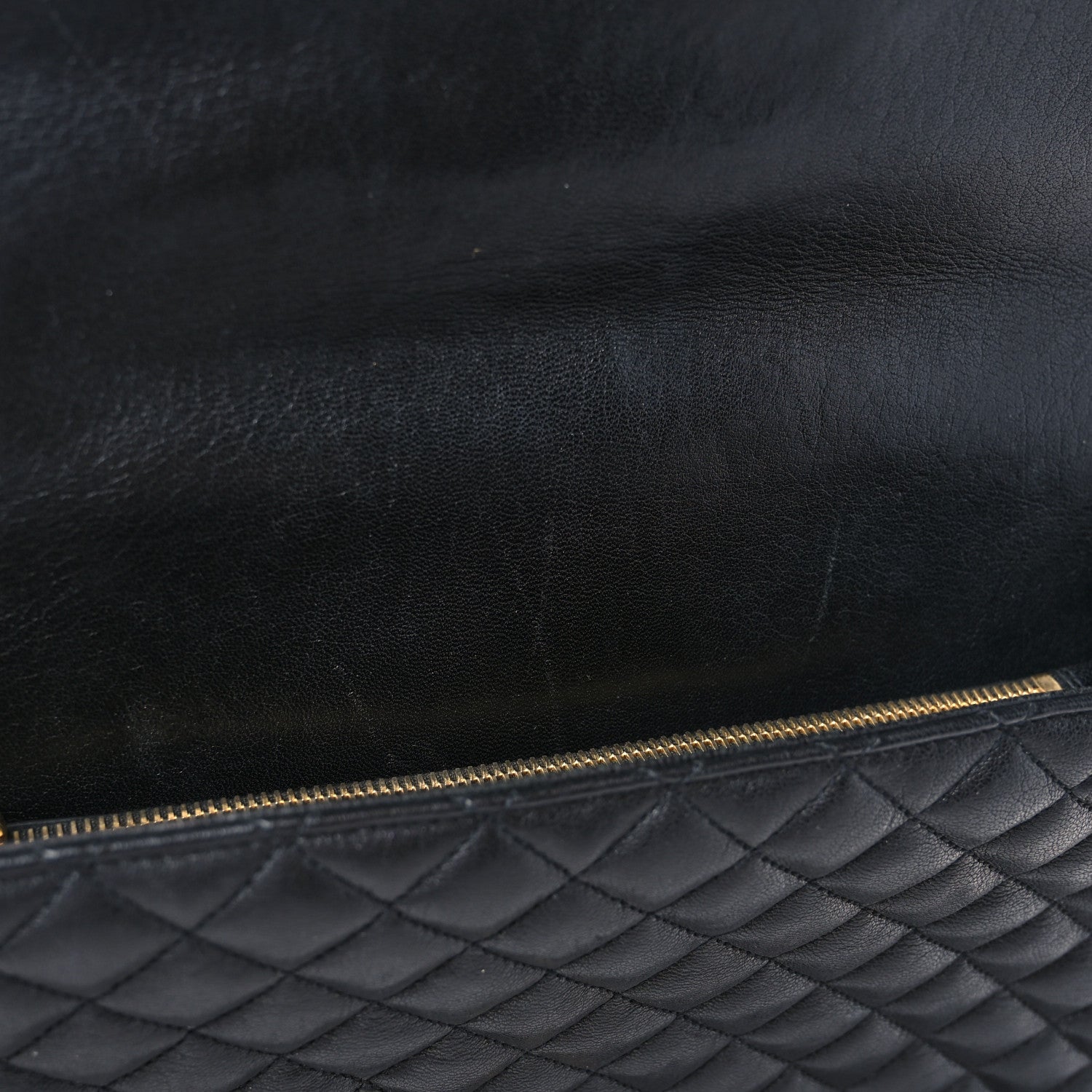 Saint Laurent Calfskin Mixed Matelasse Triquilt Large Monogram Satchel Black 8 of 9